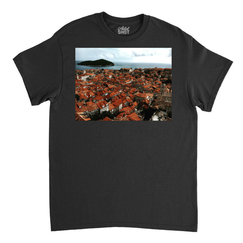 Rooftops Of Dubrovnik Classic T-shirt by oufqirmyrle8 | Artistshot