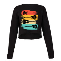 Vintage Retro Guitars Cropped Sweater | Artistshot