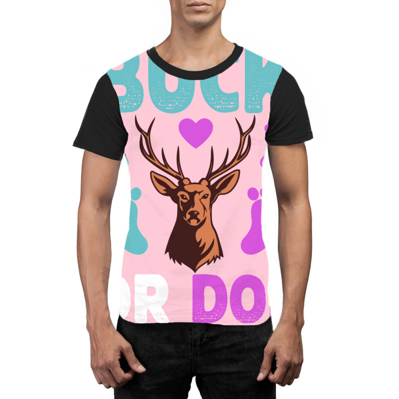 Buck Or Doe Gender Reveal Matching Ba Funny Graphic T-shirt | Artistshot