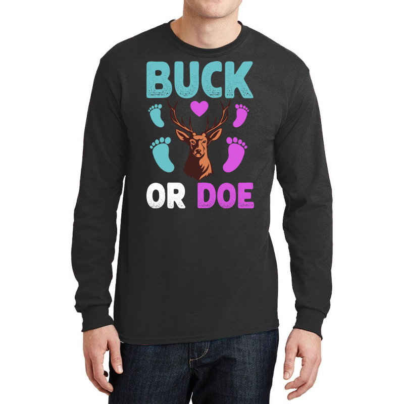 Buck Or Doe Gender Reveal Matching Ba Funny Long Sleeve Shirts | Artistshot