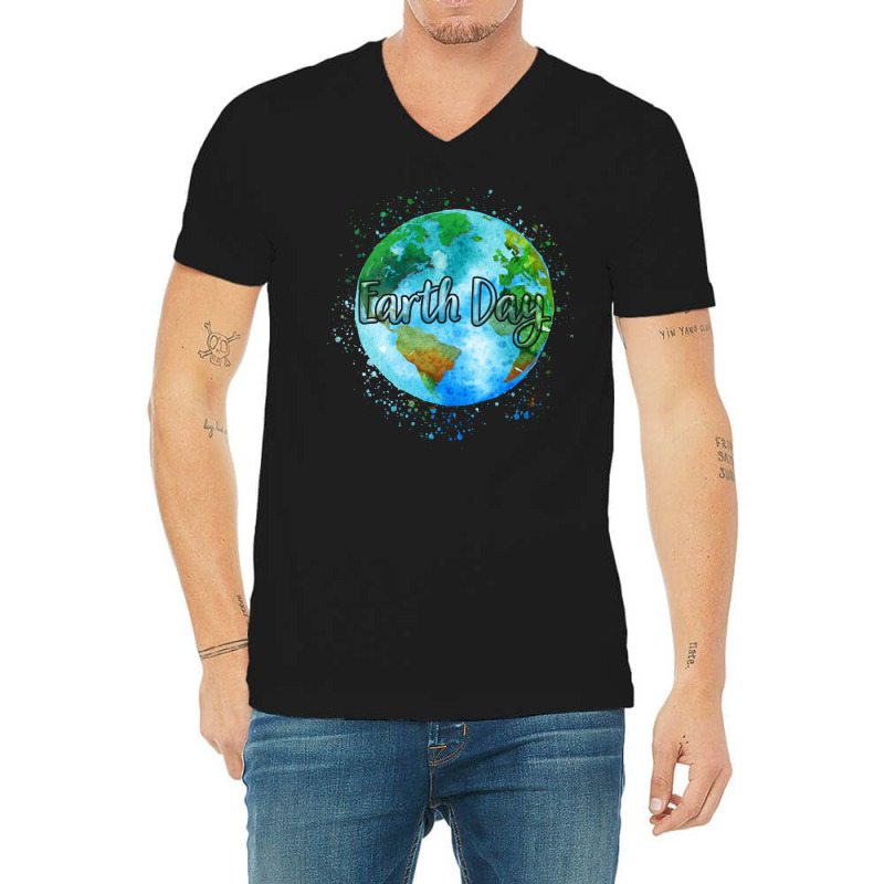 Beautiful Celebrate Earth Day Environmental Earth V-neck Tee | Artistshot