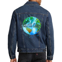 Beautiful Celebrate Earth Day Environmental Earth Men Denim Jacket | Artistshot