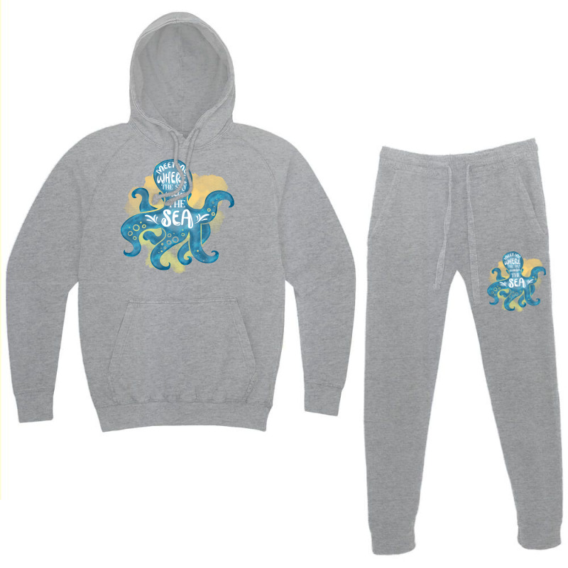 Cute Octopus Ocean Sea Girl (1) Hoodie & Jogger Set | Artistshot