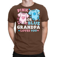 Gender Reveal Grandpa Pink Or Blue Nostalgia T-shirt | Artistshot