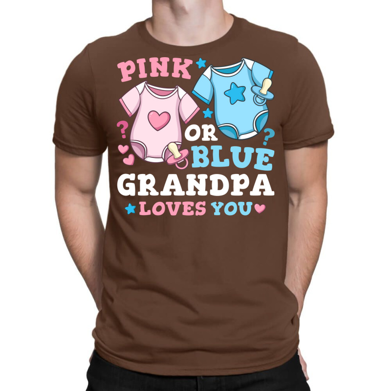 Gender Reveal Grandpa Pink Or Blue Nostalgia T-shirt | Artistshot