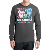 Gender Reveal Grandpa Pink Or Blue Nostalgia Long Sleeve Shirts | Artistshot