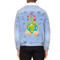 Earth Day Happy Earth Day Summer (1) (1) Unisex Sherpa-lined Denim Jacket | Artistshot