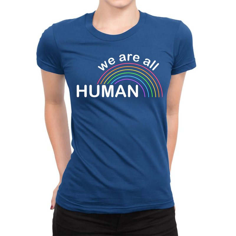 Human Lgbt Vintage Ladies Fitted T-Shirt by sadakmnie | Artistshot