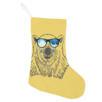 Polar Bear Habitat Loss To Global Warming In Arcti Holiday Stocking | Artistshot