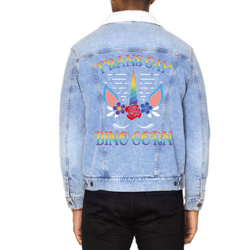 Lgbt Gay Pride Month Trans Gay Bino Corn Boy Unisex Sherpa-lined Denim Jacket | Artistshot