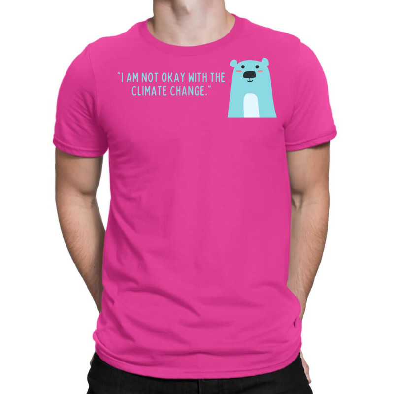 Not Okay With Climate Change Polar Bear Aesthetic T-shirt | Artistshot