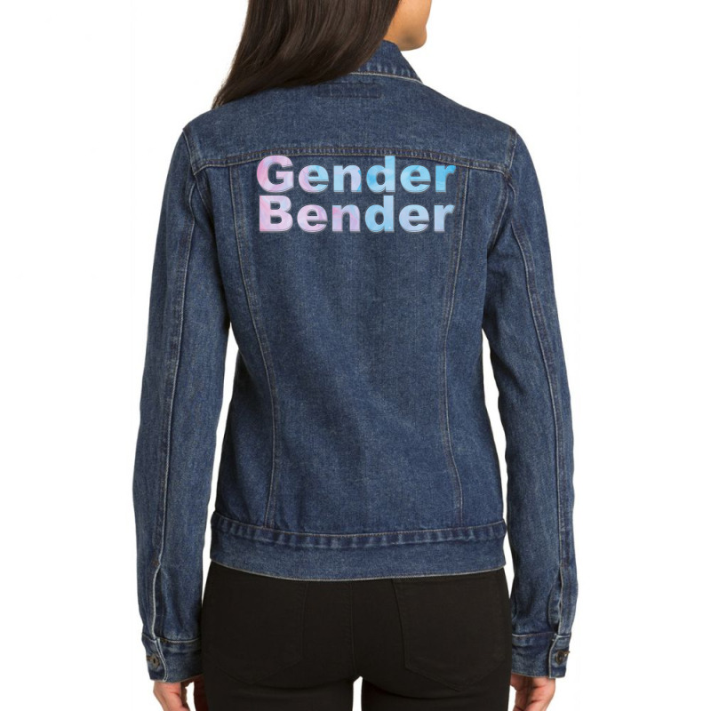 Gender Bender Humor Ladies Denim Jacket by tusuppelekc | Artistshot