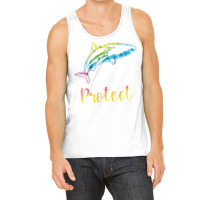 Protect Tie Dye Great White Shark Blue (1) Tank Top | Artistshot