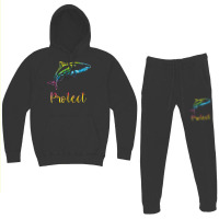 Protect Tie Dye Great White Shark Blue (1) Hoodie & Jogger Set | Artistshot