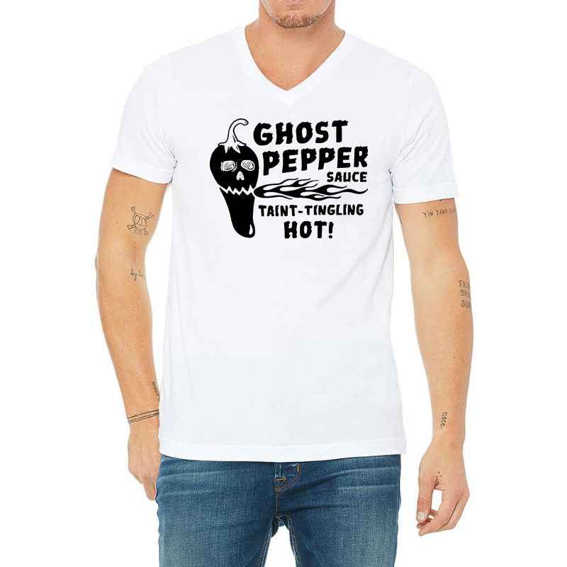 Ghost Pepper Sauce Quote V-Neck Tee by yazidukolopt | Artistshot