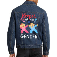 Gender Reveal Keeper Of The Gender Nostalgia Men Denim Jacket | Artistshot