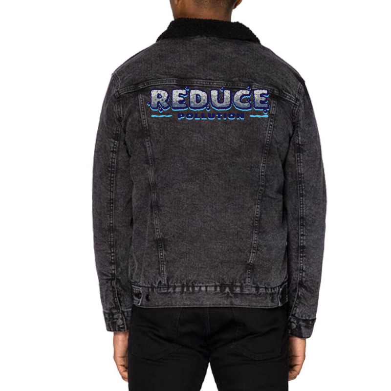 Reduce Pollution 80s (1) (1) Unisex Sherpa-lined Denim Jacket | Artistshot