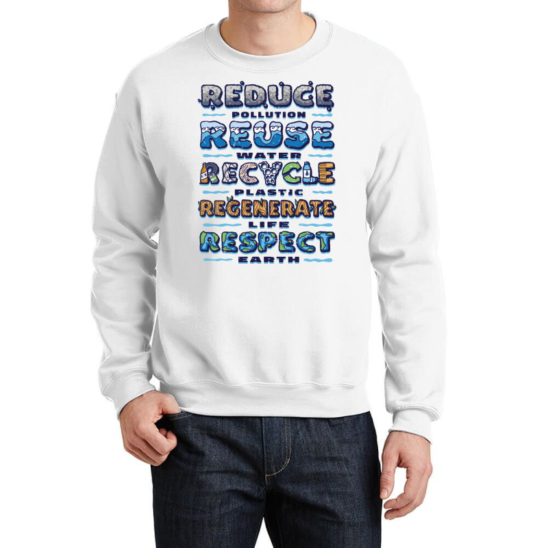 Reduce Reuse Recycle Aesthetic (1) (1) Crewneck Sweatshirt | Artistshot