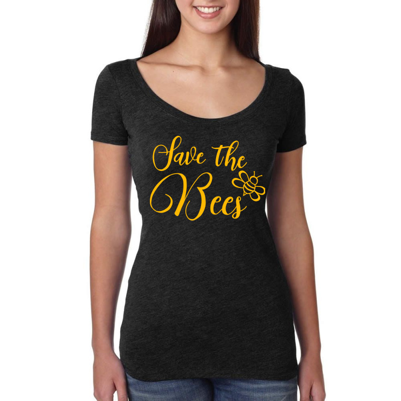 Save The Bees Travel (1) (1) Women's Triblend Scoop T-shirt | Artistshot