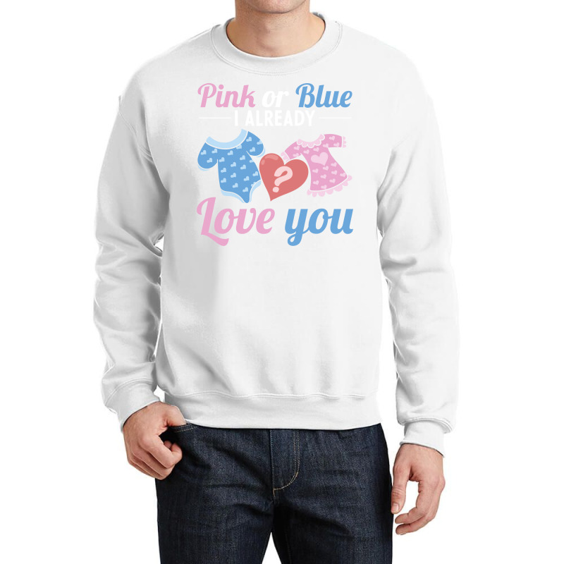 Pink Or Blue Party Ba Red Crewneck Sweatshirt | Artistshot