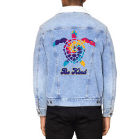 Be Kind Turtle Tie Dye Retro (1) (1) Unisex Sherpa-lined Denim Jacket | Artistshot