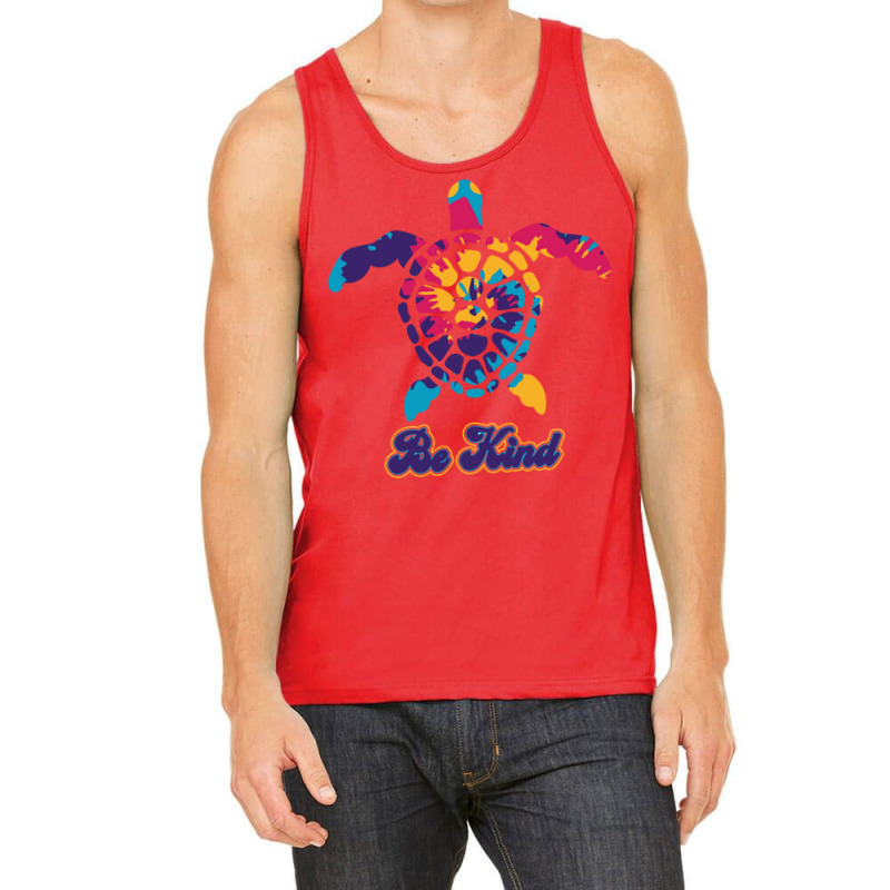 Be Kind Turtle Tie Dye Retro (1) (1) Tank Top by ankuyimunadis | Artistshot