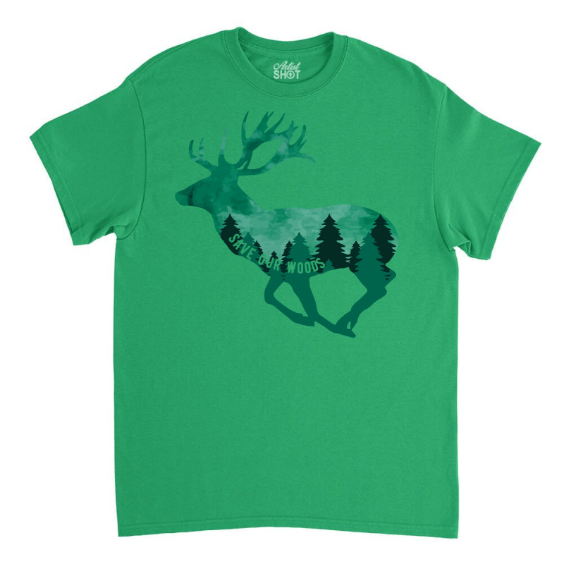 Climate Change Environmental Protection Deer Stag Classic T-shirt by slagicsabbagu | Artistshot