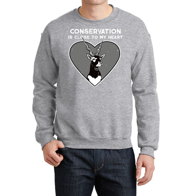 Blackbuck Conservation Heart Humor (1) (1) Crewneck Sweatshirt | Artistshot