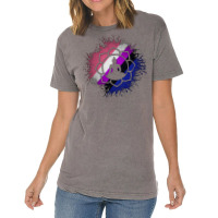 Paint Splatter Gender Fluid Pride Flag Lotus Symbo Vintage T-shirt | Artistshot