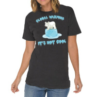 Global Warming Its Not Cool Polar Bear Melting Ice Vintage T-shirt | Artistshot