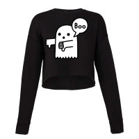 Ghost Of Disapproval Blue Cropped Sweater | Artistshot