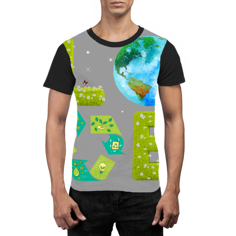 Love Planet Earth World Earth Day Green Environmen Graphic T-shirt by ankuyimunadis | Artistshot