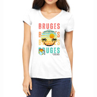 Global Warming Turns Bruges In A Tropical Beach Lo Women's V-neck T-shirt | Artistshot