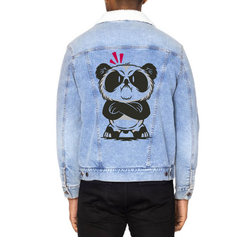 Angry Panda Bear Quote (1) (1) Unisex Sherpa-Lined Denim Jacket by fenyozghidin | Artistshot