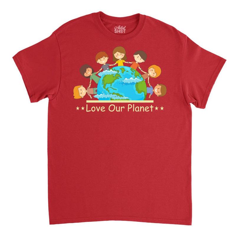 Love Our Planet Yellow (1) (1) Classic T-shirt | Artistshot