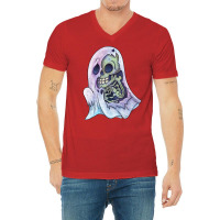 Skelesheet Ghost Girl V-neck Tee | Artistshot