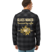 Powered By Coffee Glass Maker Nostalgia Flannel Shirt | Artistshot