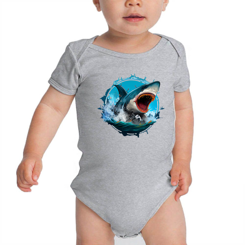 Shark Angry 2 Baby Bodysuit by Rina Myers90 | Artistshot