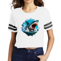 Shark Angry 2 Scorecard Crop Tee | Artistshot