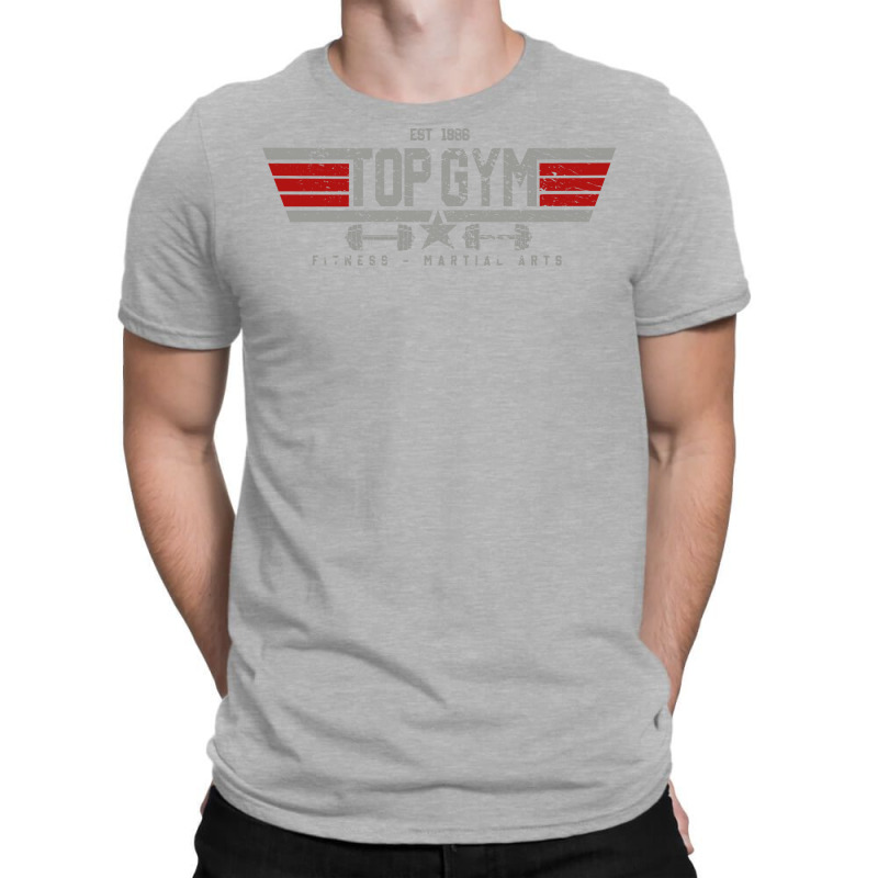 Top Gym Distressed Grey Tumblr T-shirt | Artistshot