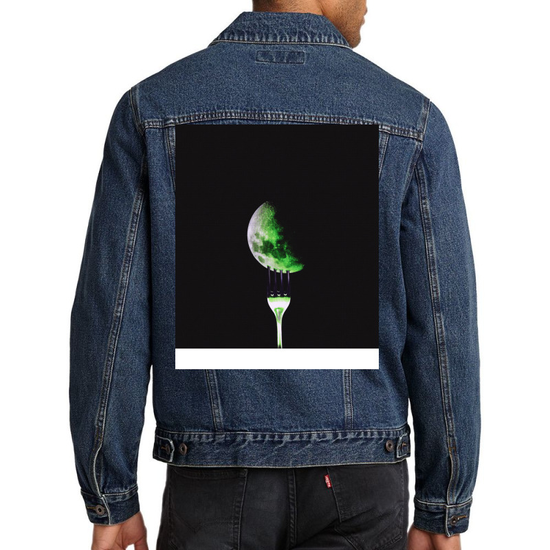 Earth On A Fork Quote (1) (1) Men Denim Jacket | Artistshot