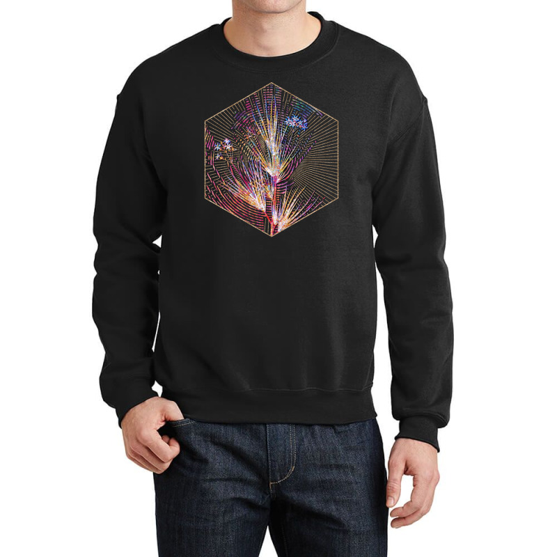 Blue Stars Floral Rainbow Mosaic Humor Crewneck Sweatshirt | Artistshot