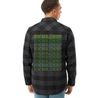 Green Text Renewable Energy Cool (1) Flannel Shirt | Artistshot