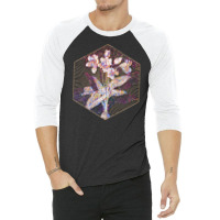 Crinum Giganteum Floral Rainbow Mosaic Love 3/4 Sleeve Shirt | Artistshot