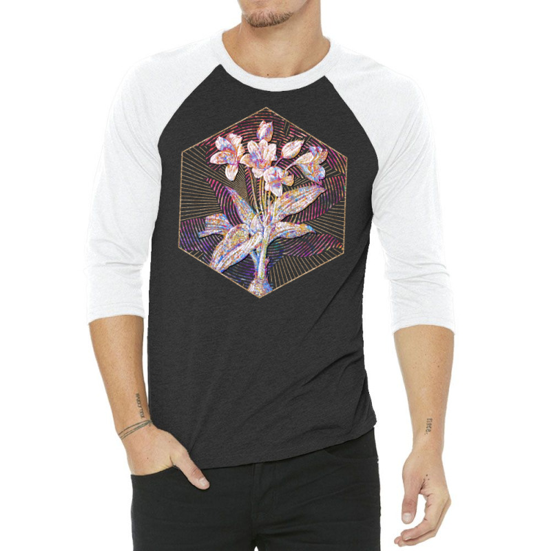 Crinum Giganteum Floral Rainbow Mosaic Love 3/4 Sleeve Shirt | Artistshot