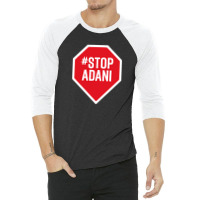 Stop Adani 3/4 Sleeve Shirt | Artistshot