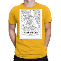 New Delhi City Map T-shirt | Artistshot