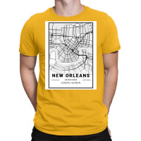 New Orleans City Map T-shirt | Artistshot