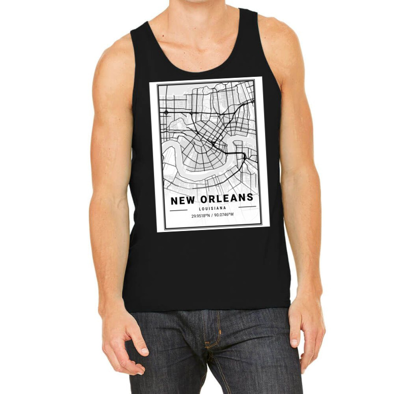 New Orleans City Map Tank Top | Artistshot