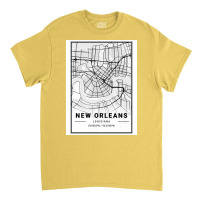 New Orleans City Map Classic T-shirt | Artistshot